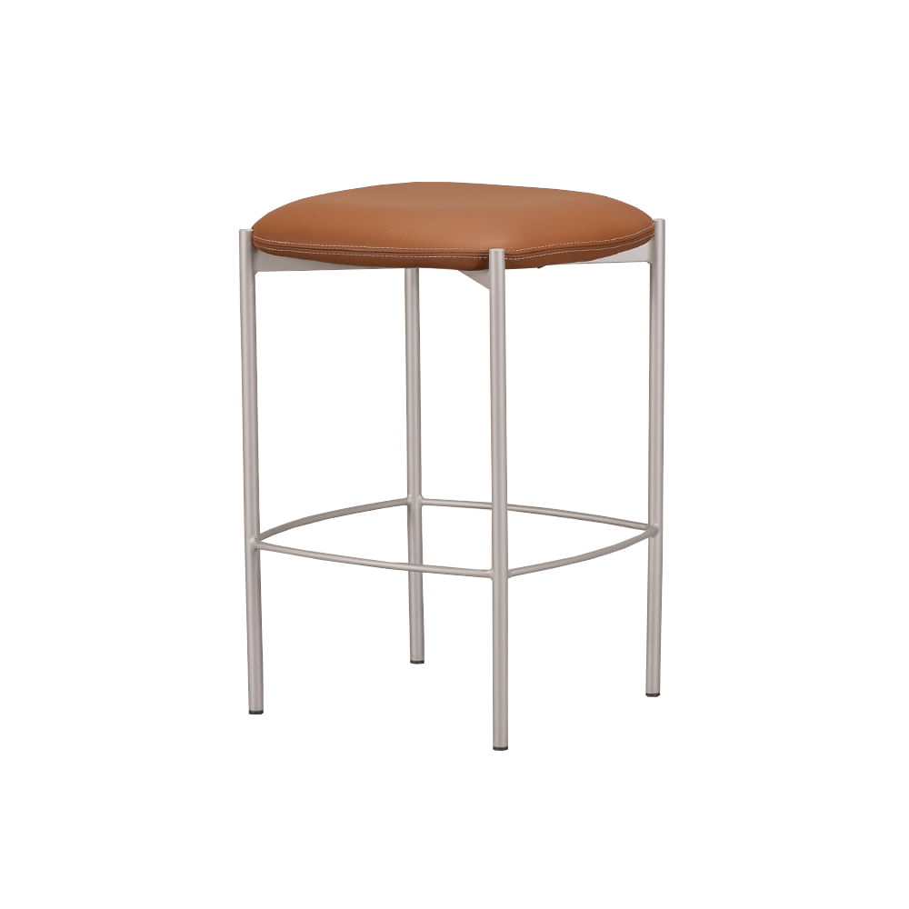 Banqueta Safira_Sem Encosto_Couro Caramelo_ Aluminium -1-.jpg